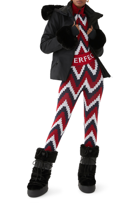 Chevron Jacquard Leggings