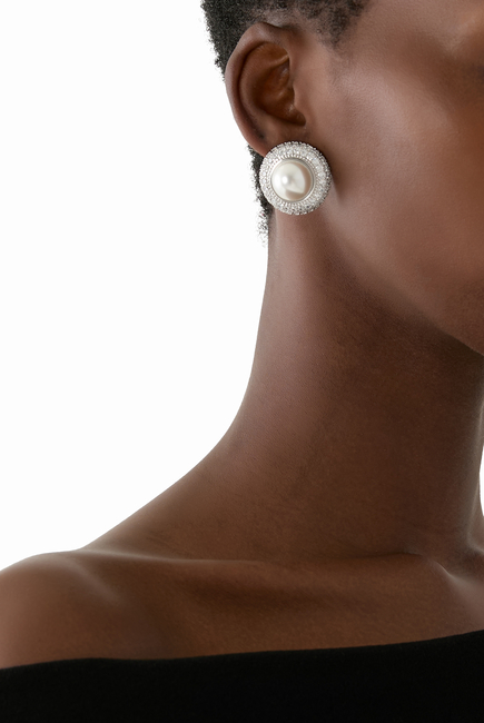 Small Crystal Pearl Earrings
