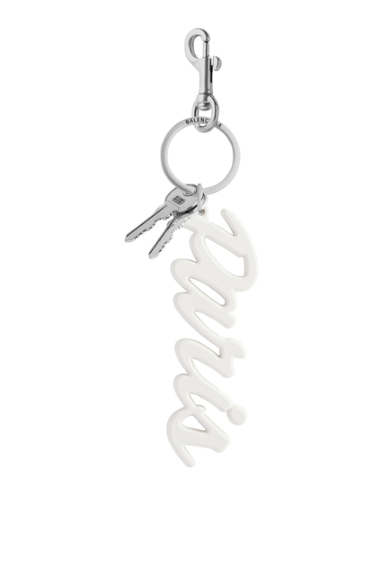 Paris Silicone and Stainless Steel Keychain