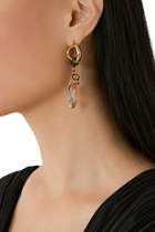 Dione Two-Tone Crystal Chandelier Drop Earrings