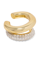 Bree Ear Cuffs, 14k Vermeil on Sterling Silver & Cubic Zirconia