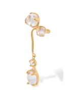 Clear Drip Ear Cuff in Gold Vermeil, 925 Sterling Silver & Zirconias