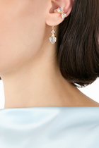 Clear Drip Ear Cuff in Gold Vermeil, 925 Sterling Silver & Zirconias