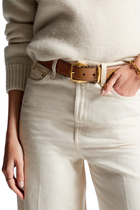 Diamond Clasp Leather Belt
