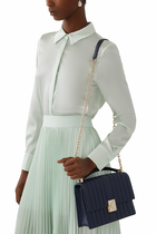 Deco Quilted Chain Shoulder Bag
