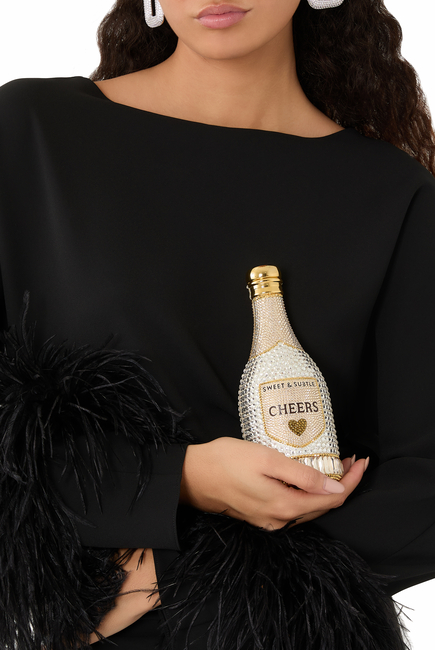 Bespoke Champagne Bottle Forever Clutch Bag