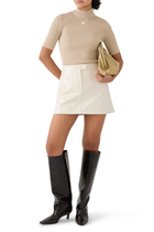 Reedition Vinyl Mini Skirt