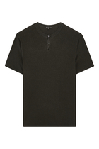 Slub Jersey Short-Sleeved Henley