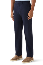 Gregory Mid-Rise Wool Chino Trousers