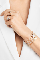 Cleo Midi Slim Ring, 18k White Gold & Diamond