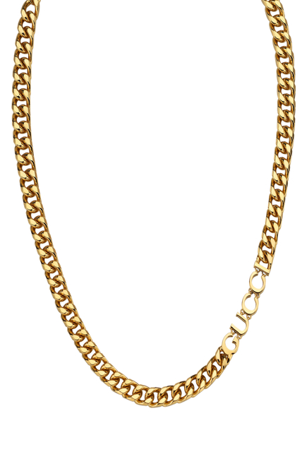 Chain Necklace with Logo Script