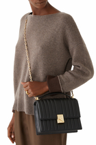Deco Quilted Chain Shoulder Bag