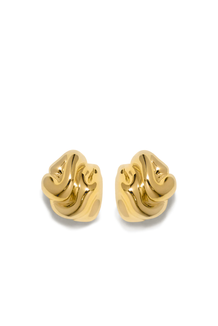 Knoll Earrings, Recycled Sterling Silver Plated in 18ct Yellow Gold Vermeil