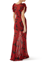Bougainvillea Chiffon Maxi Dress