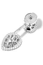 Serpent Bohème Double Motif Single Stud Earring, paved with Diamonds