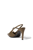 Lizard-Embossed 85 Stiletto Slingback Pumps