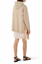 Hoodie Combo Dress with Satin Skirt