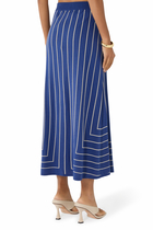 Geometric Jacquard Silk Blend Skirt