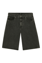 Wide Leg Denim Shorts