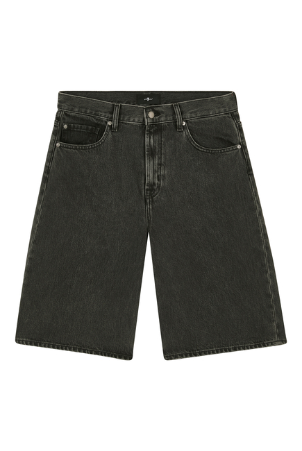 Wide Leg Denim Shorts