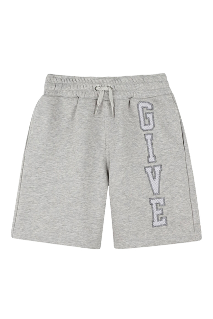 Kids Embroidered Logo Fleece Shorts