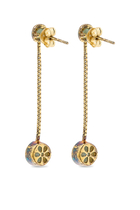 Solitaire Moissanite Drop Earrings, 14K Vermeil
