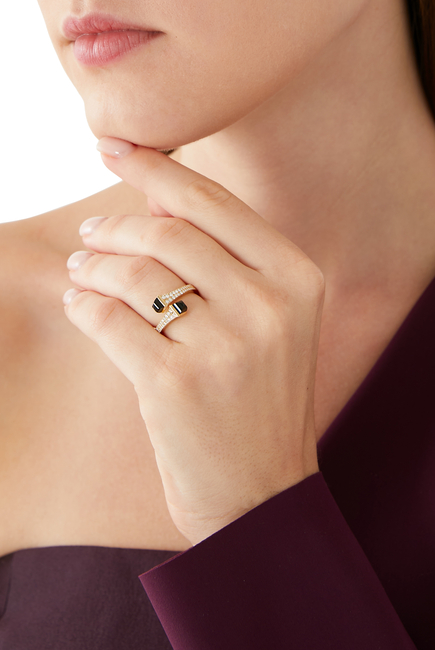 Cleo Diamond Slim Ring, 18K Yellow Gold & Diamonds