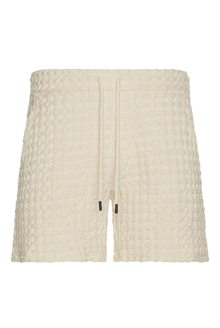Ecru Cuba Waffle Shorts