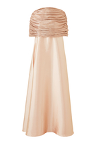 Gathered Cape Dress