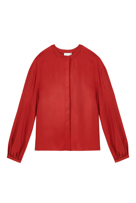 Lea Silk Twill Voluminous Blouse