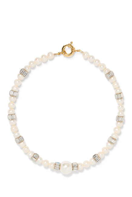 Pearl with Strass Necklace