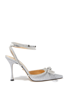 Double Bow 105 Glitter Pumps