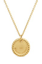 Cable Collectibles® Evil Eye Necklace, 18K Yellow Gold, Blue Sapphires, Diamonds, & Black Diamonds