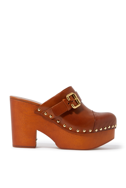 Aurna Leather Clogs