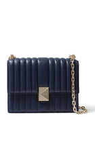 Deco Quilted Chain Shoulder Bag
