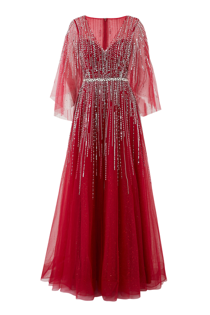 Cape Sleeve Gown