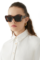 Beveled Cateye Sunglasses