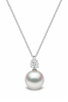 Starlight Necklace, 18k White Gold, Diamond & Pearl