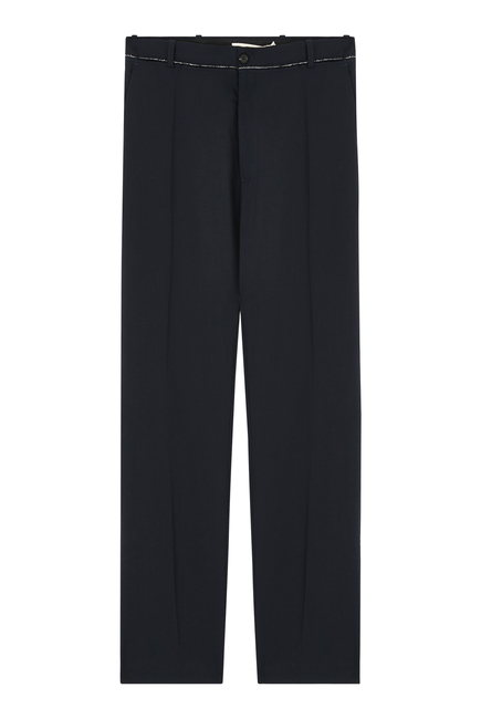 Tropical Wool Cropped Pants