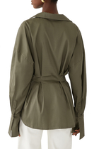 Noronha Draped Cotton Poplin Top
