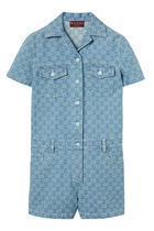  GG Denim Jacquard Jumpsuit
