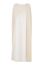 Crystal-Embellished Cape Kaftan