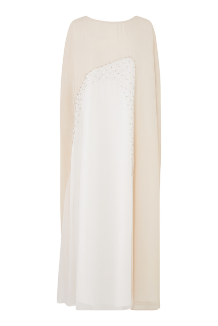 Crystal-Embellished Cape Kaftan