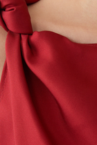 Silk Twisted Moun Midi Dress