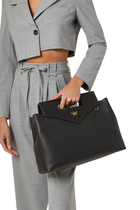 Soft Diamond Embossed Leather Tote Bag
