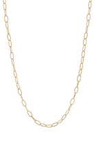 Elongated Oval Link 18in Necklace, 18k Yellow Gold