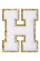 Kids 3" Chenille Sparkle ‘H’ Letter Patch