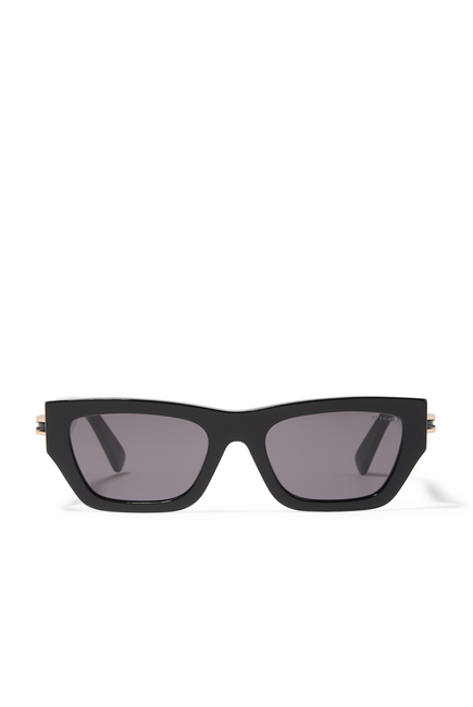 B.zero1 Black Rectangular Sunglasses