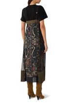 Floral Print Overlay T-Shirt Dress
