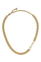 Chain Necklace with Logo Script